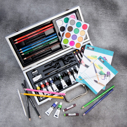 Royal & Langnickel Essentials 85pc Mixed Media Beginners Box Art Set