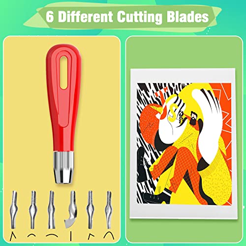 WAYCOM 10-Pack Linoleum Blocks for Printmaking