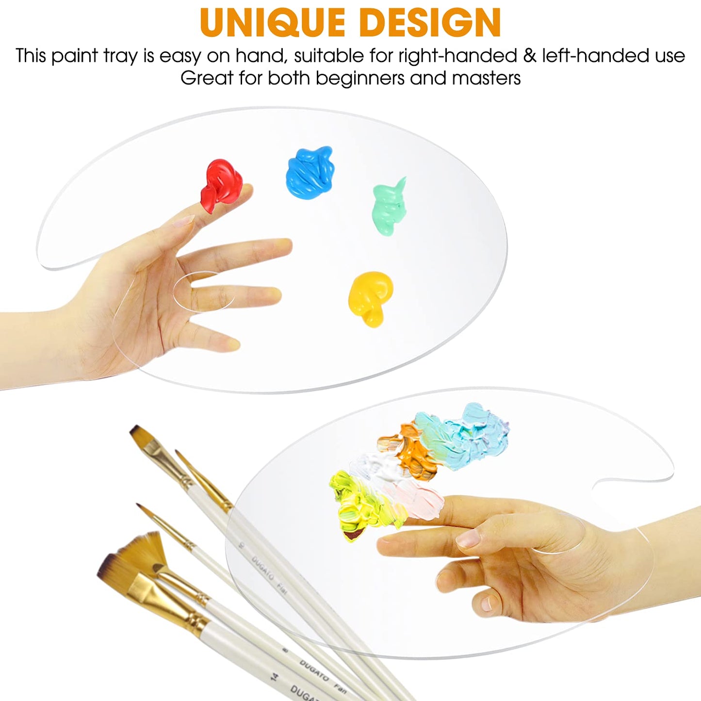 Acrylic Paint Palette 2pcs 11.8 x 7.9 inches