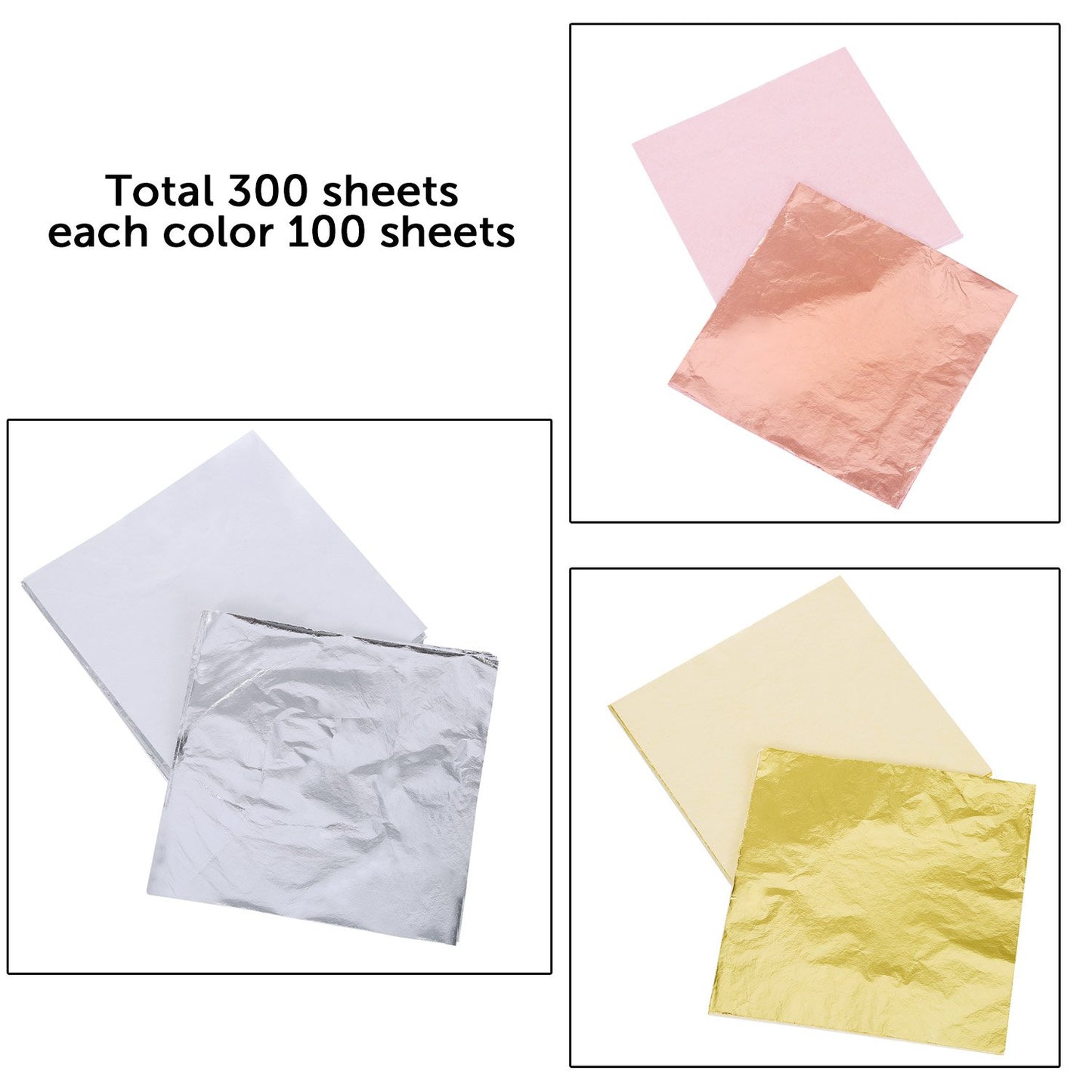 300 Sheets Gold Foil Sheets