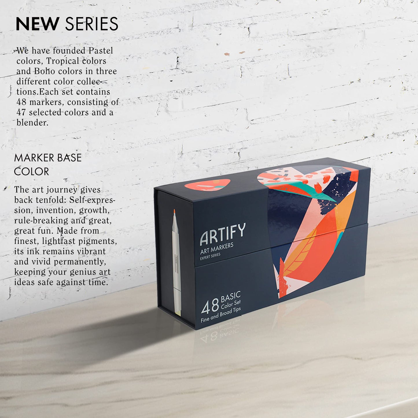ARTIFY 48 Basic Colors Art Markers