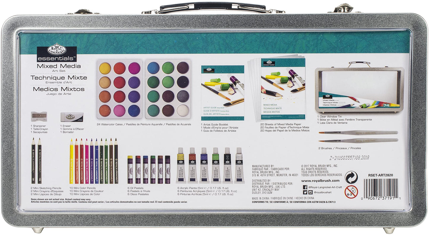 Royal Art Set Metal Case, 13.63 x 7.25 x 1.88