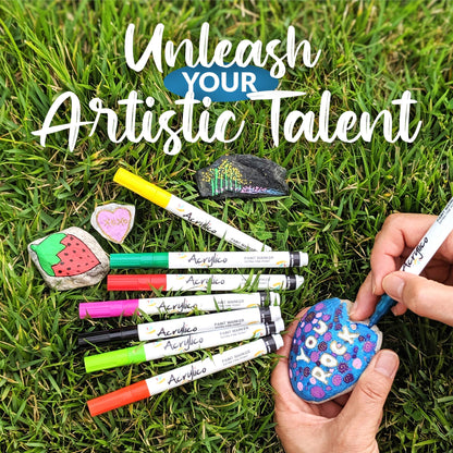 Acrylic Paint Pens for Rock Painting Set of 16