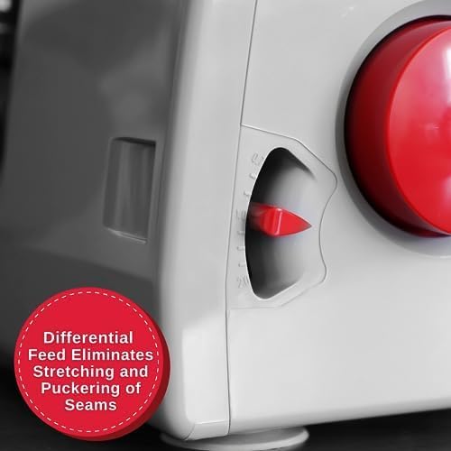 SINGER® Máquina resistente de Overlock de Serger HD0450S, capacidad de 2-3