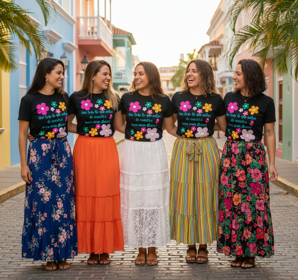 Que todo lo que salga de nuestra boca sean flores T-Shirt