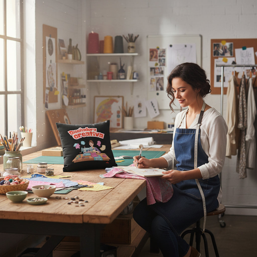 Diseñadora Creativa Throw Pillow