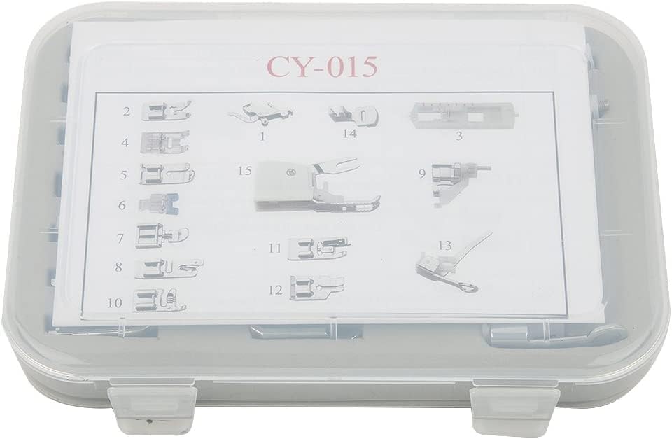 Kit universal de 15 piezas para máquina de coser, prensatelas para caminar, OEM adecuado para Babylock Janome Brother New Home Singer Kenmore Simplicity Toyota Necchi