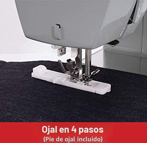 Singer 4411: máquina de coser resistente con velocidad de costura muy alta, Plástico, Blanco, M