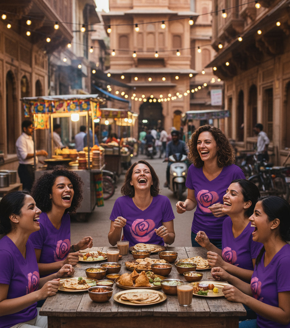 Womens A Rose V-Neck T-Shirt