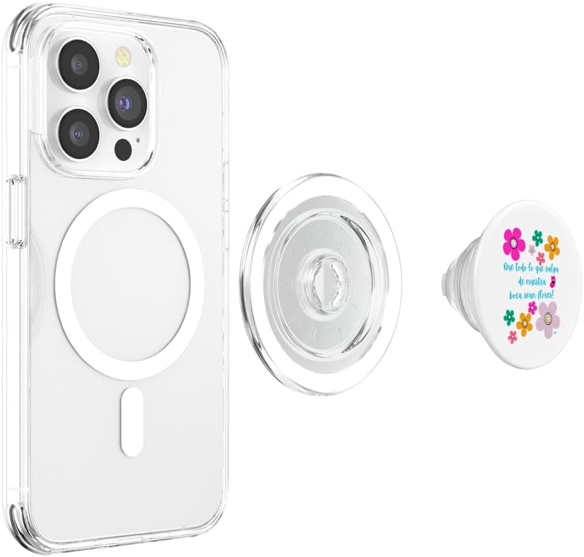 Que todo lo que salga de nuestra boca sean flores PopSockets Standard PopGrip
