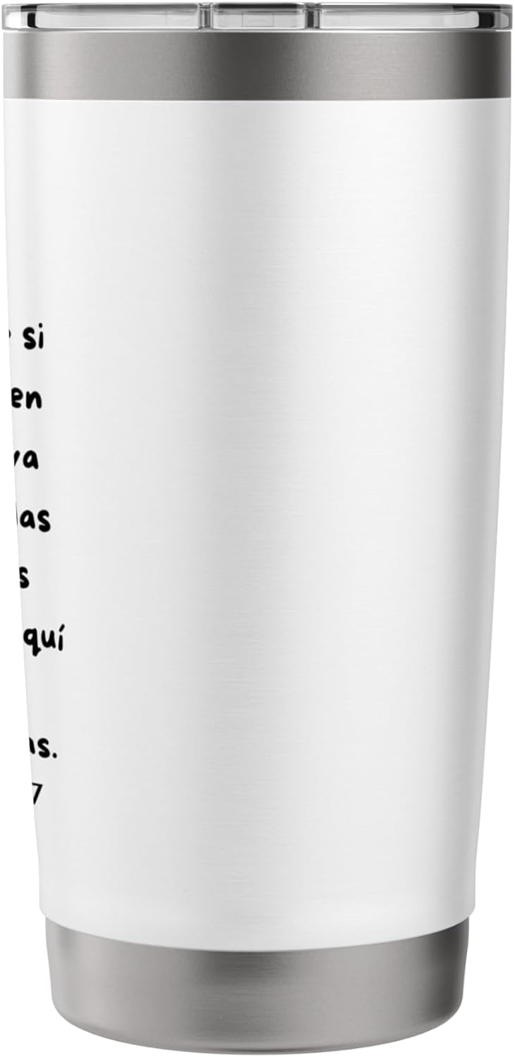 De modo que si alguno esta en Cristo nueva Criatura es. Vaso aislado de acero inoxidable