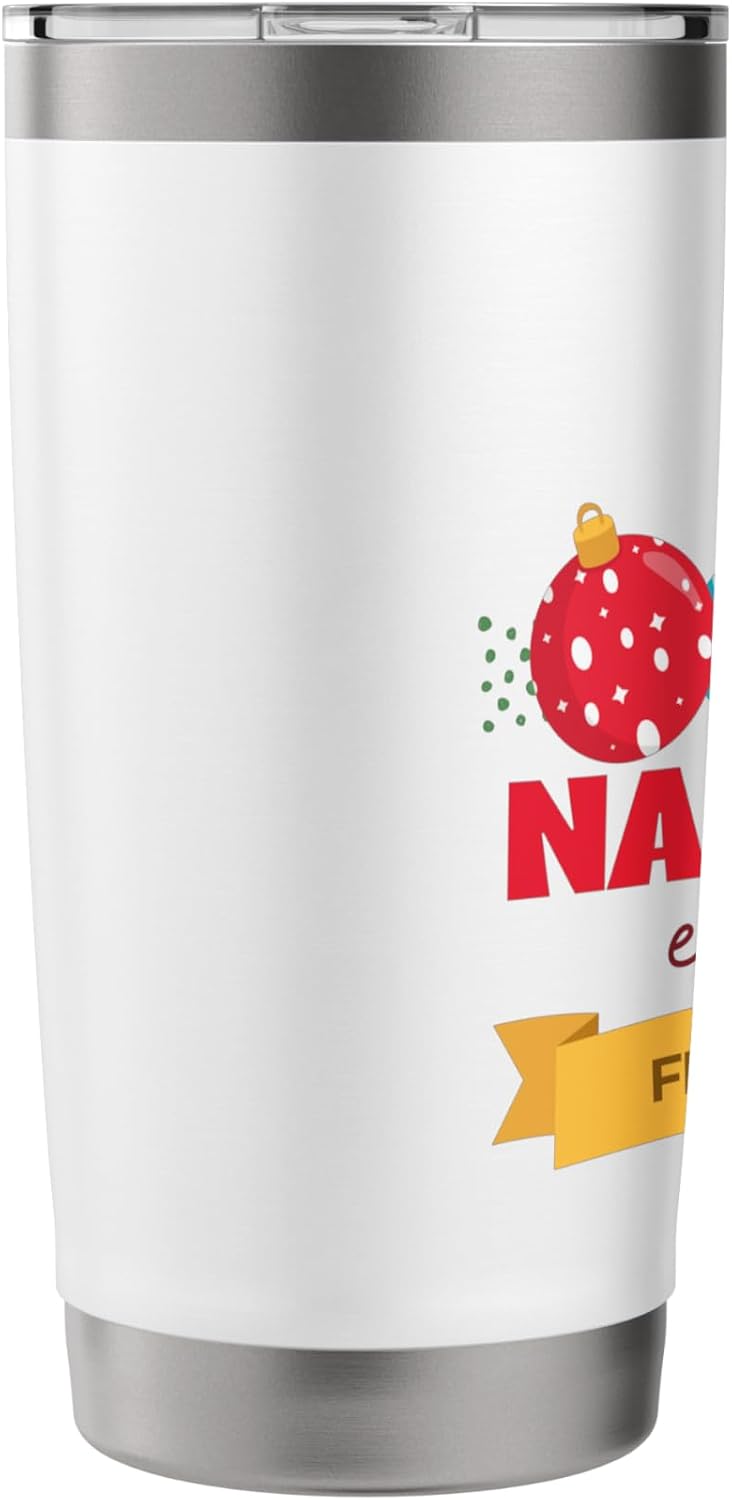Vaso aislado de acero inoxidable de Navidad en familia