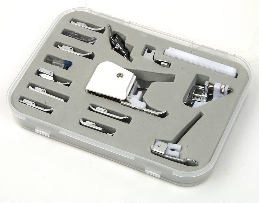 Kit universal de 15 piezas para máquina de coser, prensatelas para caminar, OEM adecuado para Babylock Janome Brother New Home Singer Kenmore Simplicity Toyota Necchi
