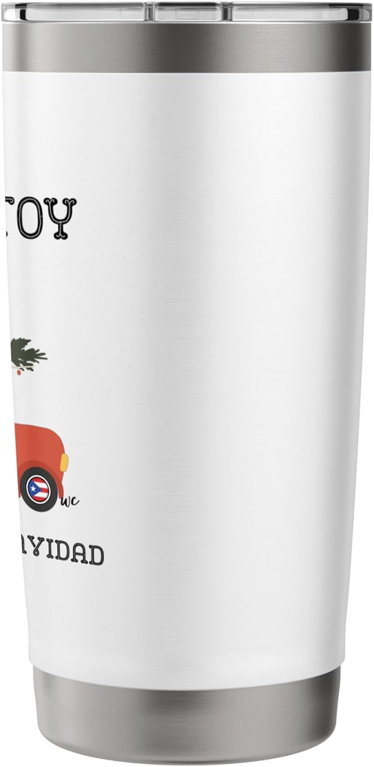 Aqui estoy celebrando la navidad - Vaso aislado de acero inoxidable
