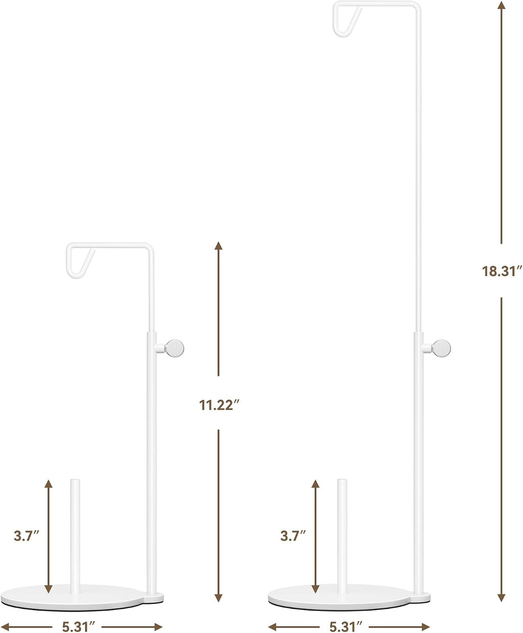 Soporte de hilo de cono ajustable de 11.22 a 18.31 pulgadas para máquina de