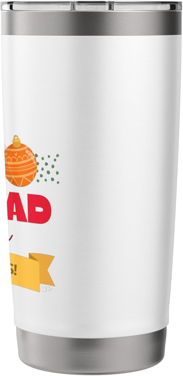 Vaso aislado de acero inoxidable de Navidad en familia