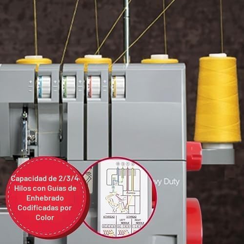 SINGER® Máquina resistente de Overlock de Serger HD0450S, capacidad de 2-3