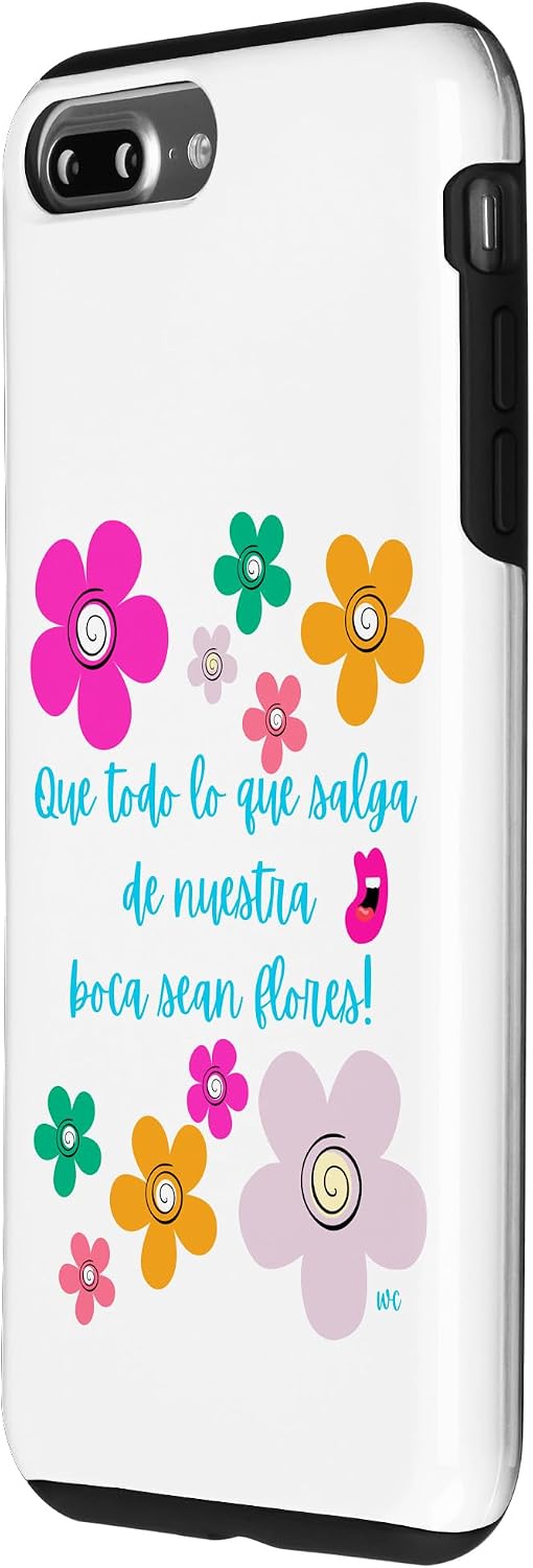iPhone 15 Que todo lo que salga de nuestra boca sean flores Case