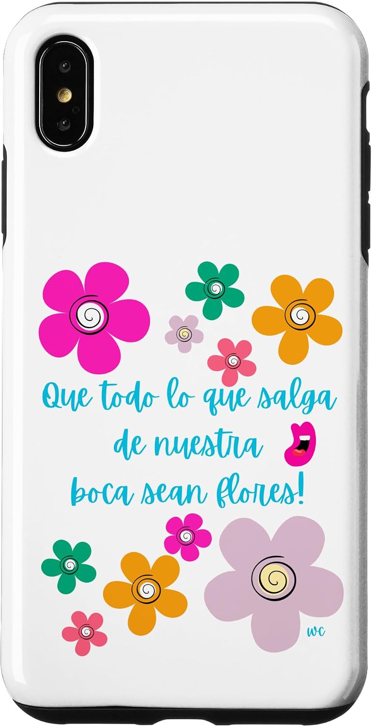 iPhone 15 Que todo lo que salga de nuestra boca sean flores Case