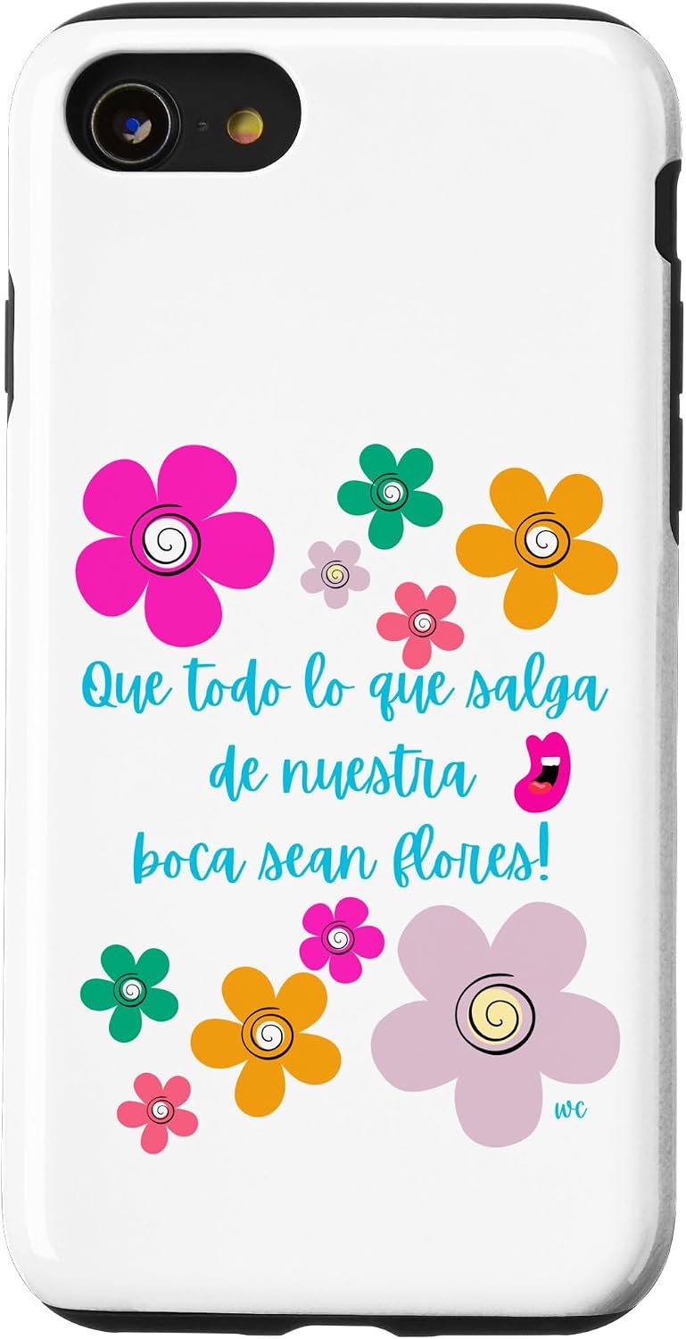 iPhone 15 Que todo lo que salga de nuestra boca sean flores Case