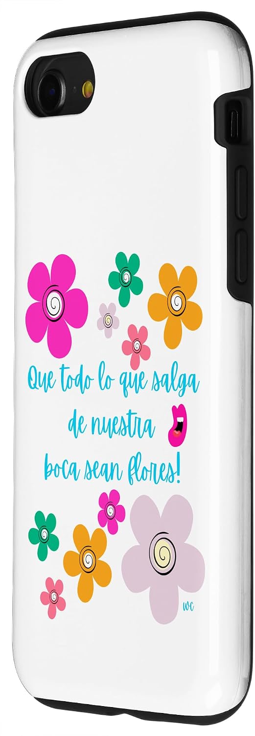 iPhone 15 Que todo lo que salga de nuestra boca sean flores Case