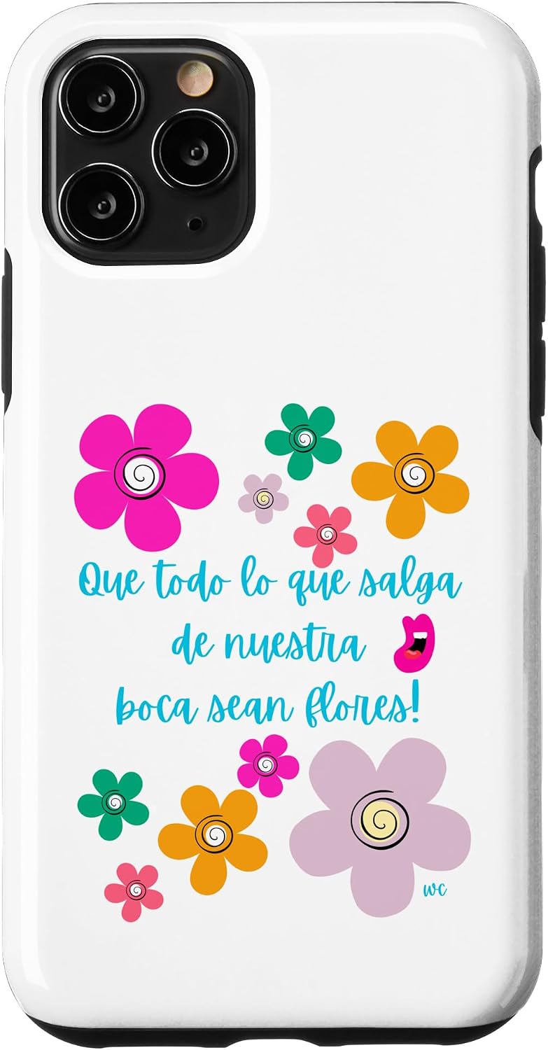 iPhone 15 Que todo lo que salga de nuestra boca sean flores Case