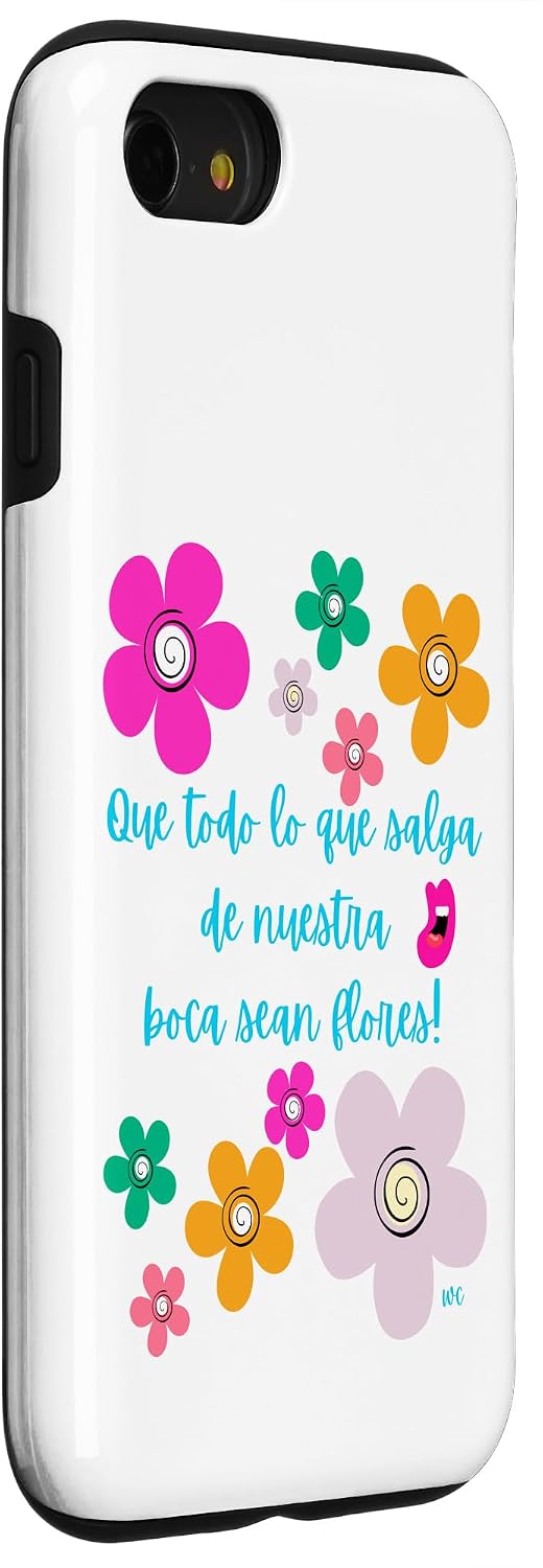 iPhone 15 Que todo lo que salga de nuestra boca sean flores Case
