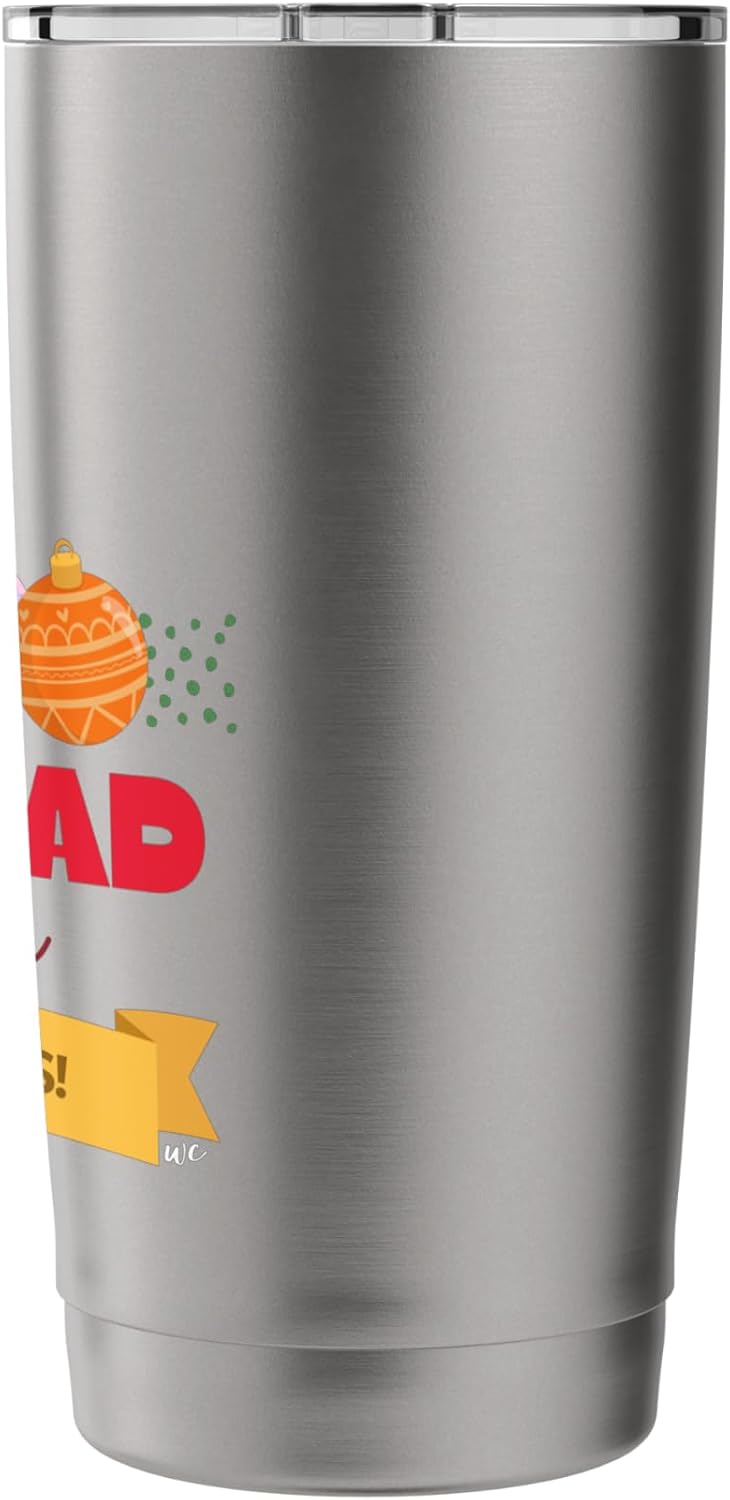 Vaso aislado de acero inoxidable de Navidad en familia