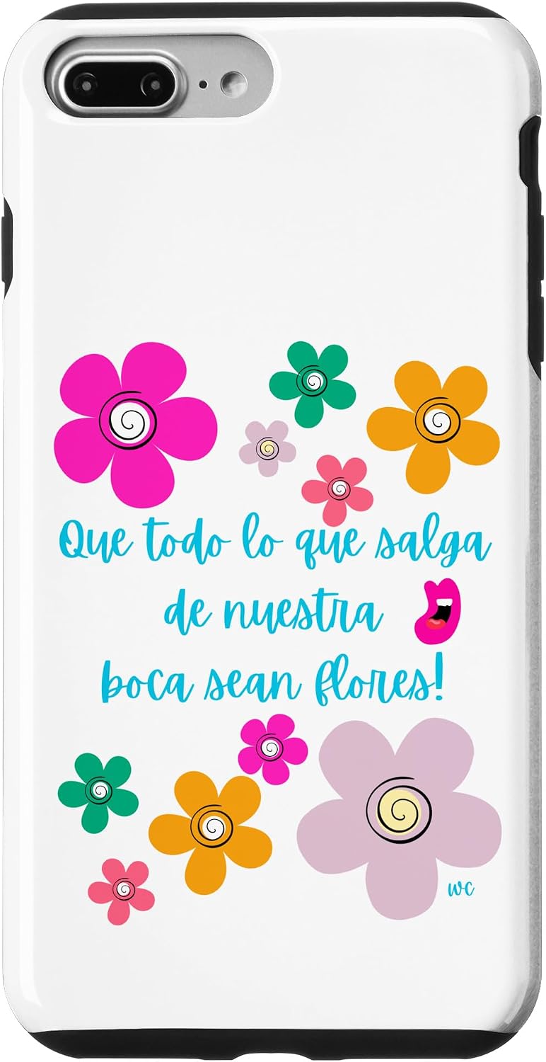 iPhone 15 Que todo lo que salga de nuestra boca sean flores Case