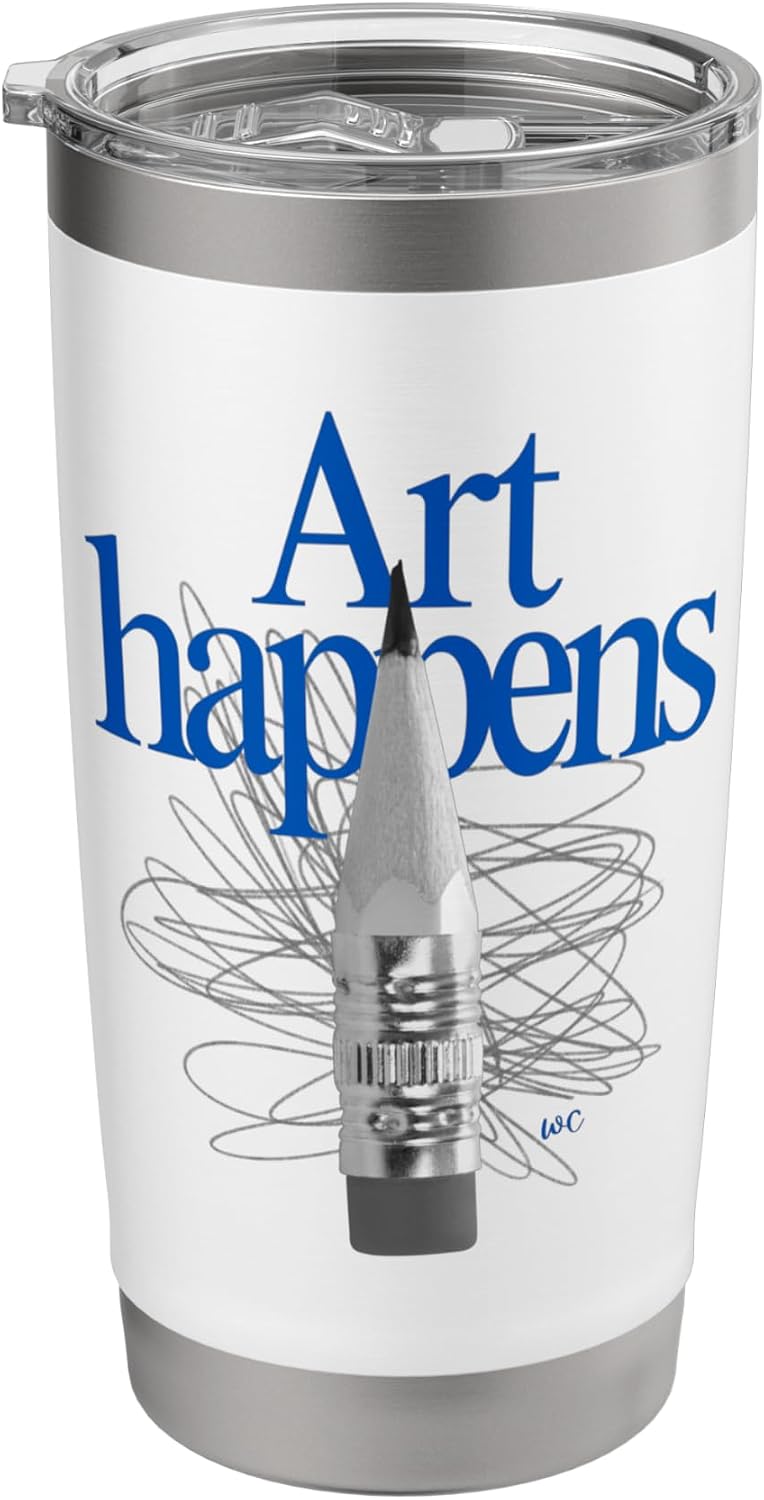 Vaso aislado de acero inoxidable Art Happens