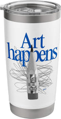 Vaso aislado de acero inoxidable Art Happens