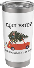 Aqui estoy celebrando la navidad - Vaso aislado de acero inoxidable