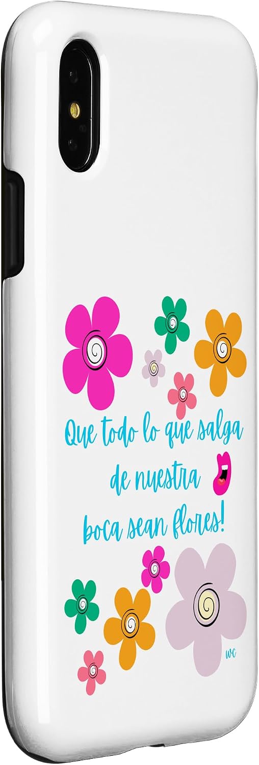 iPhone 15 Que todo lo que salga de nuestra boca sean flores Case