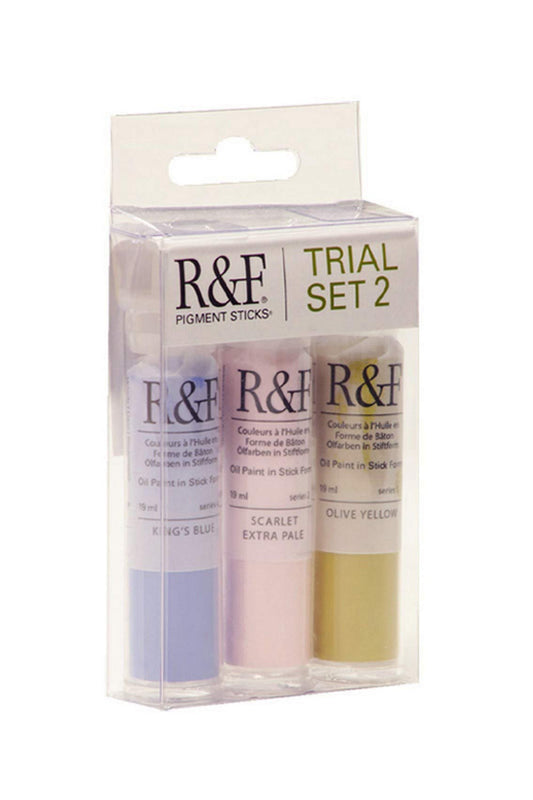 R&F Handmade Paints 19ml Oil Pigment Stick Trial Set 2, Set of 3