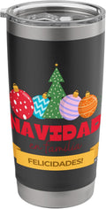 Vaso aislado de acero inoxidable de Navidad en familia