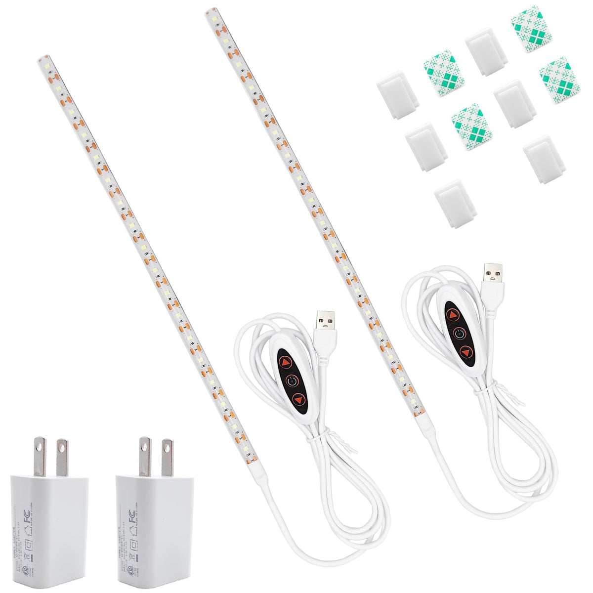 Tira de luz para máquina de coser, tira de luz LED adhesiva de 11.8 pulgadas, tira de luz decorativa regulable de varios niveles, lámpara de costura USB conectable, cable de alimentación de 5.6 pies, luz blanca fría