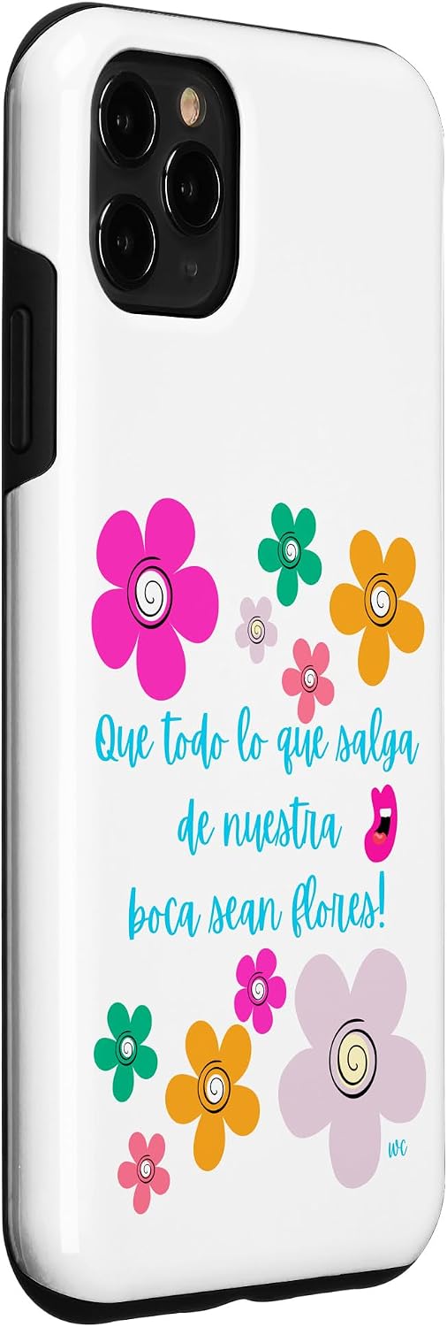 iPhone 15 Que todo lo que salga de nuestra boca sean flores Case