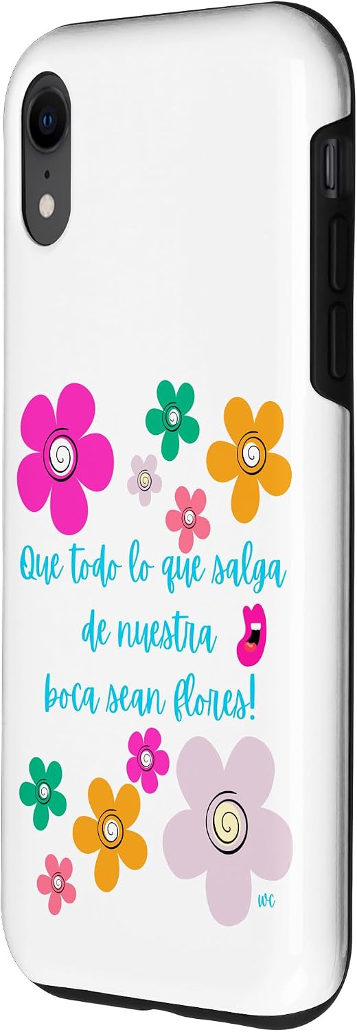 iPhone 15 Que todo lo que salga de nuestra boca sean flores Case