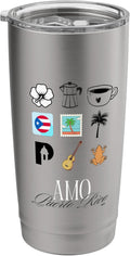 Vaso aislado de acero inoxidable Amo Puerto Rico