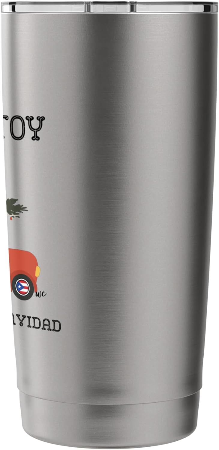 Aqui estoy celebrando la navidad - Vaso aislado de acero inoxidable