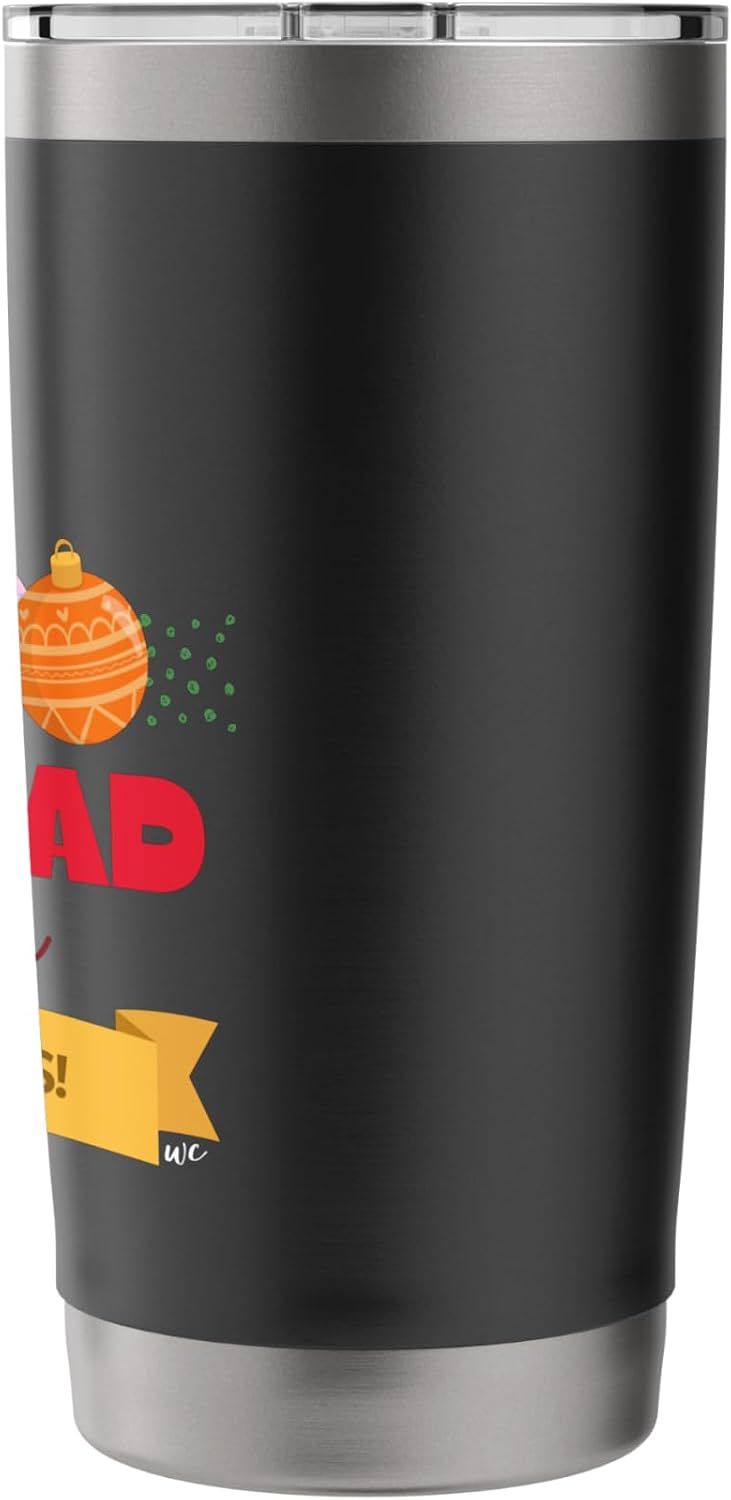 Vaso aislado de acero inoxidable de Navidad en familia