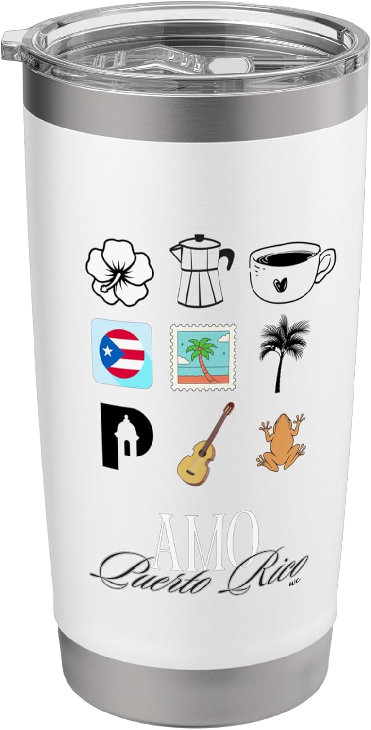 Vaso aislado de acero inoxidable Amo Puerto Rico