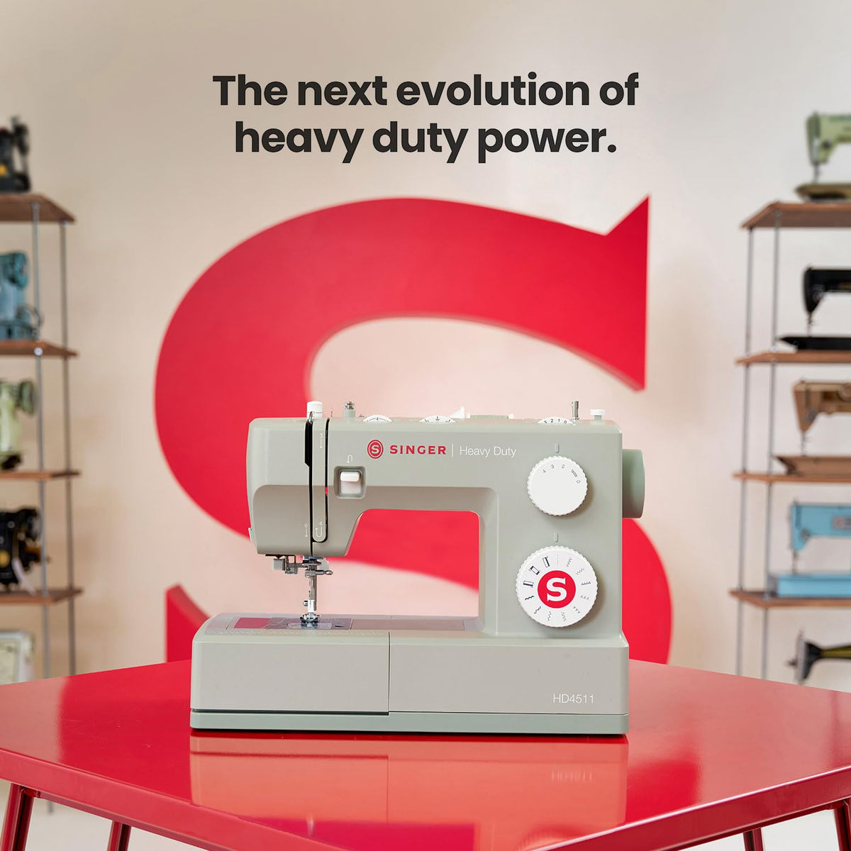 Singer 4411: máquina de coser resistente con velocidad de costura muy alta, Plástico, Blanco, M