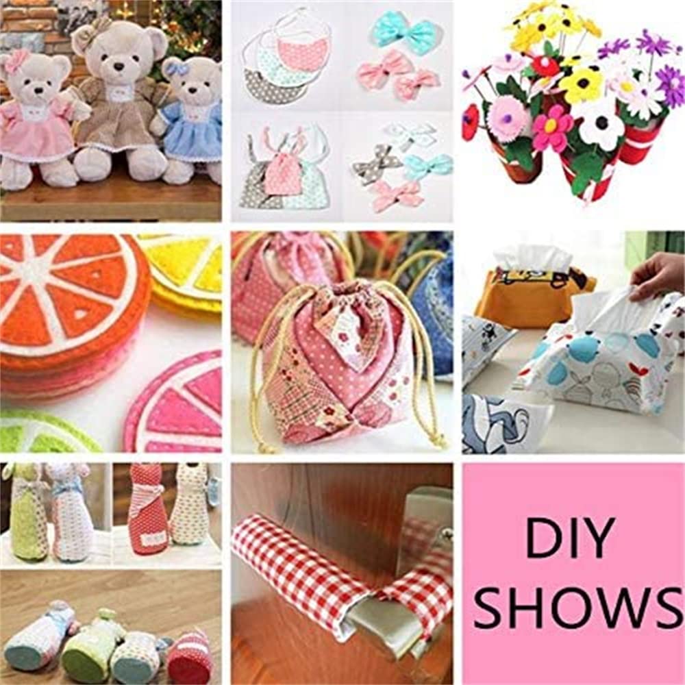 7Pcs 20" x 20" Cotton Fabric DIY Making Supplies Quilting Patchwork Fabric Fat Quarter Bundles DIY for Quilting Cotton Patchwork Cushions (Solid, 2.4" x19")