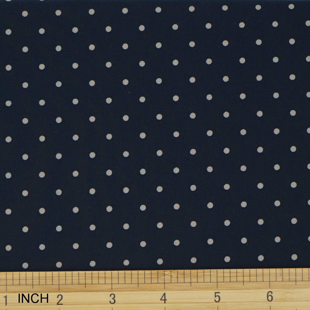 Master FAB -100% Cotton Fabric by The Yard for Sewing DIY Crafting Fashion Design Printed Floral(Navy with Dots)