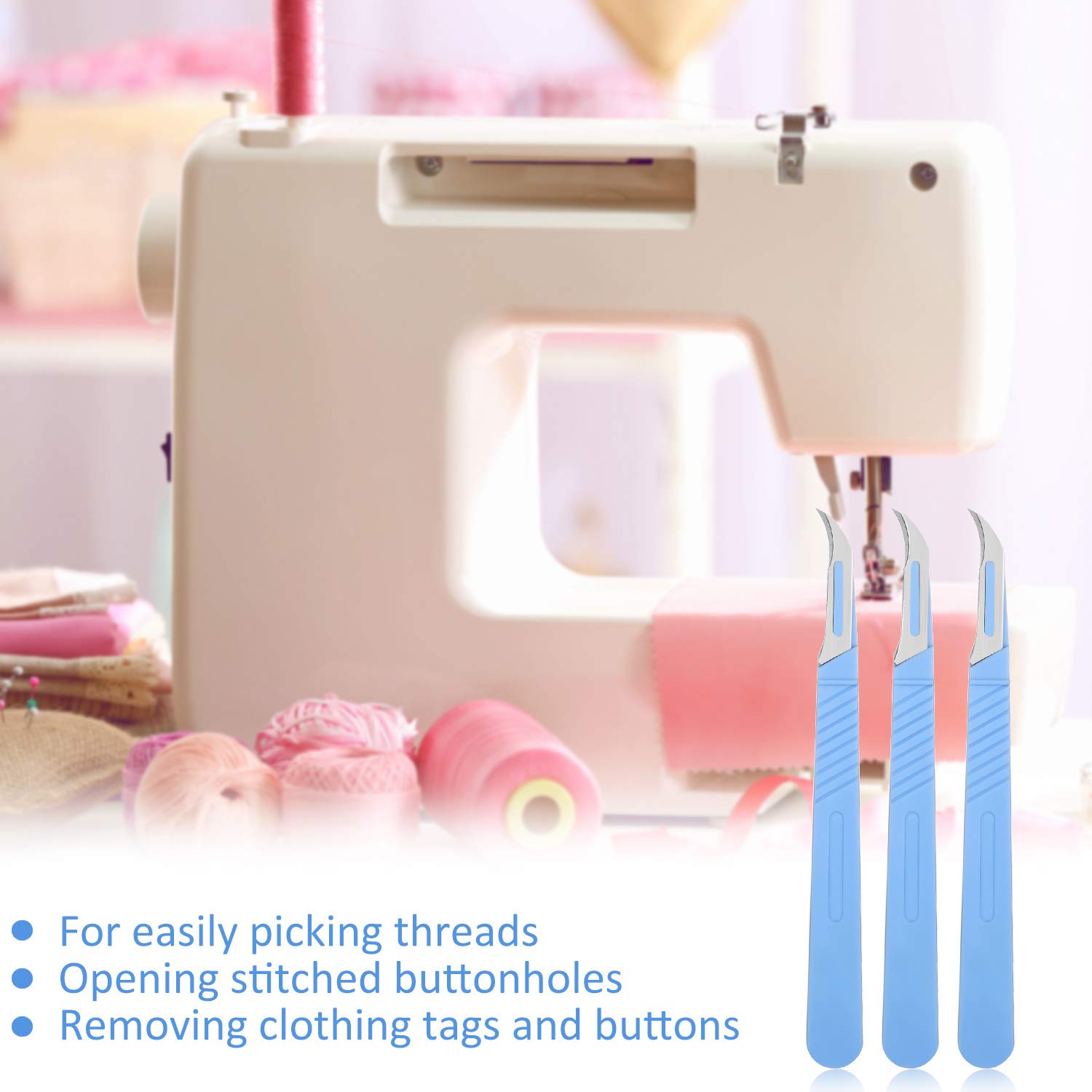 Mudder 10 Pcs Seam Rippers for Sewing Razor Stitch Thread Cutter