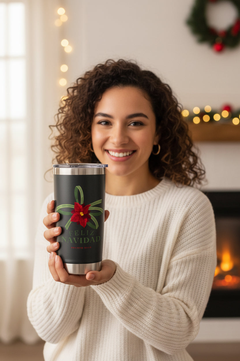 Feliz Navidad - Vaso aislado de acero inoxidable