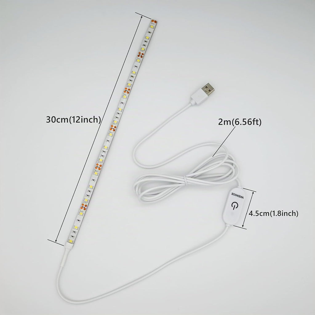Luz LED para máquina de coser para fines decorativos con atenuador táctil, luz para máquinas de coser, 1 juego