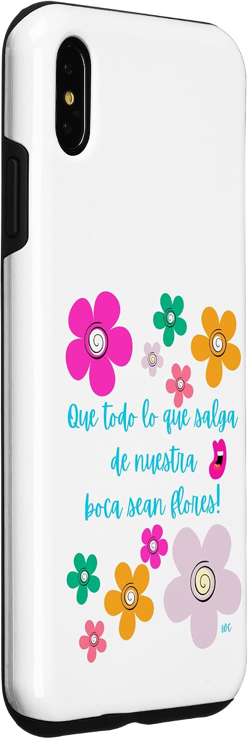 iPhone 15 Que todo lo que salga de nuestra boca sean flores Case