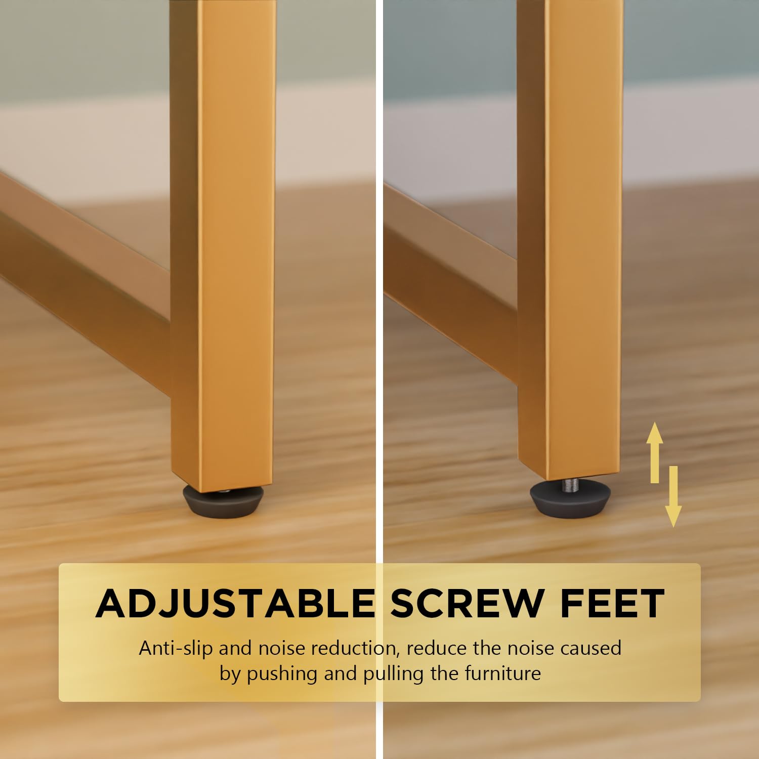 PayLessHere | Escritorio para computadora de 32 pulgadas | color café | Escritorio de oficina con estructura metálica, patas ajustables | Superficie resistente al agua y a los arañazos | Mesa de